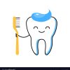 Teeth cleaning thin line icon. Happy tooth character with toothpaste holding toothbrush. Dentistry clinic services symbol with comic dental personage. Everyday oral hygiene at home vector illustration